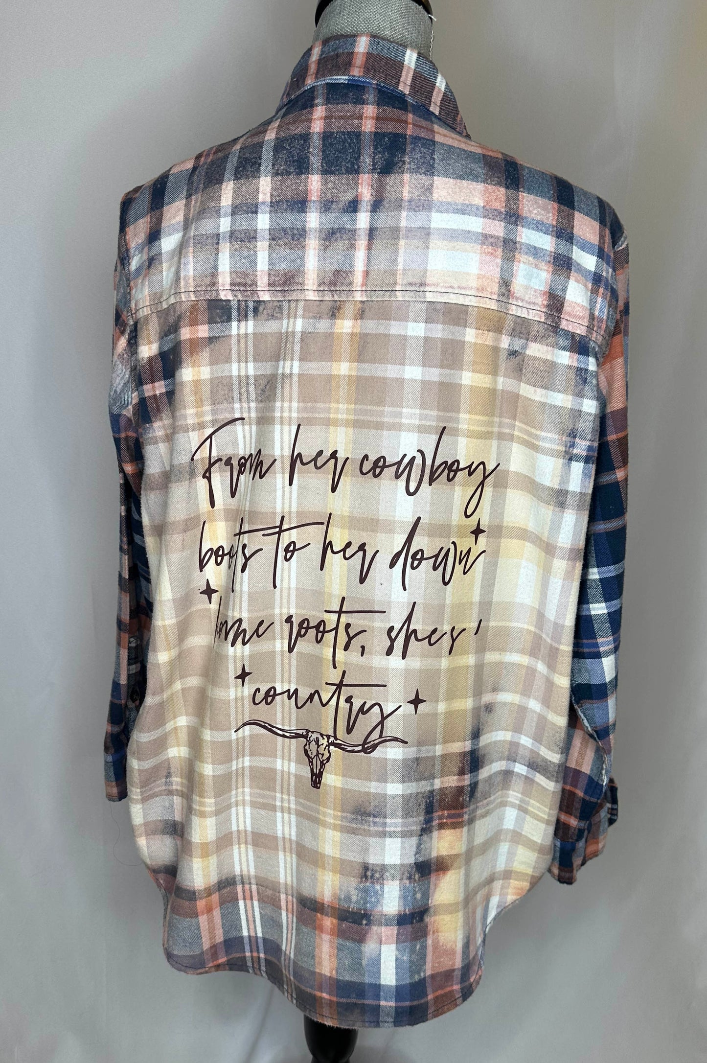 "From her cowboy roots" Women's Flannel