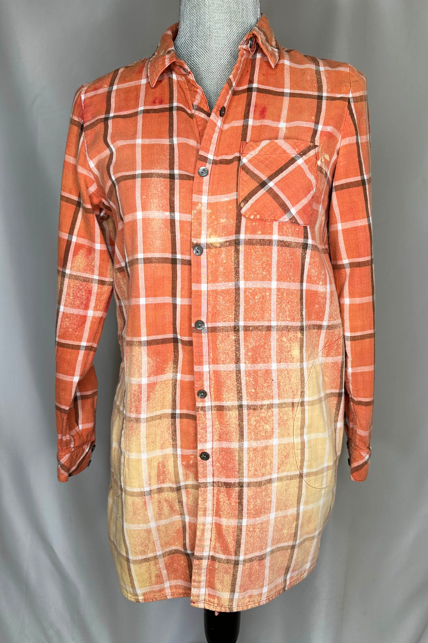 Gold fringe "From her cowboy roots" Womens Long Flannel