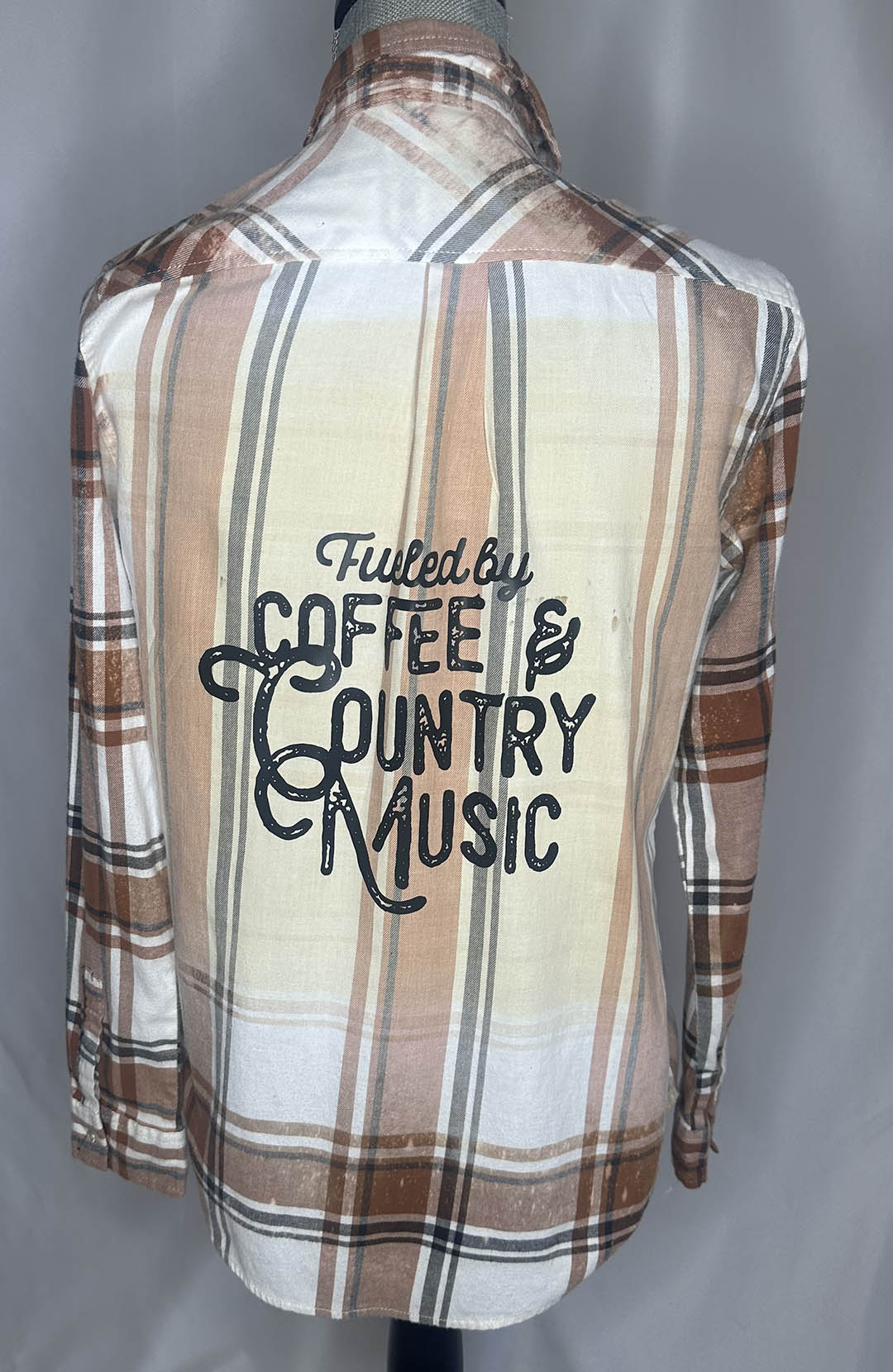 "Fueled by Coffee & Country Music" Women's Flannel