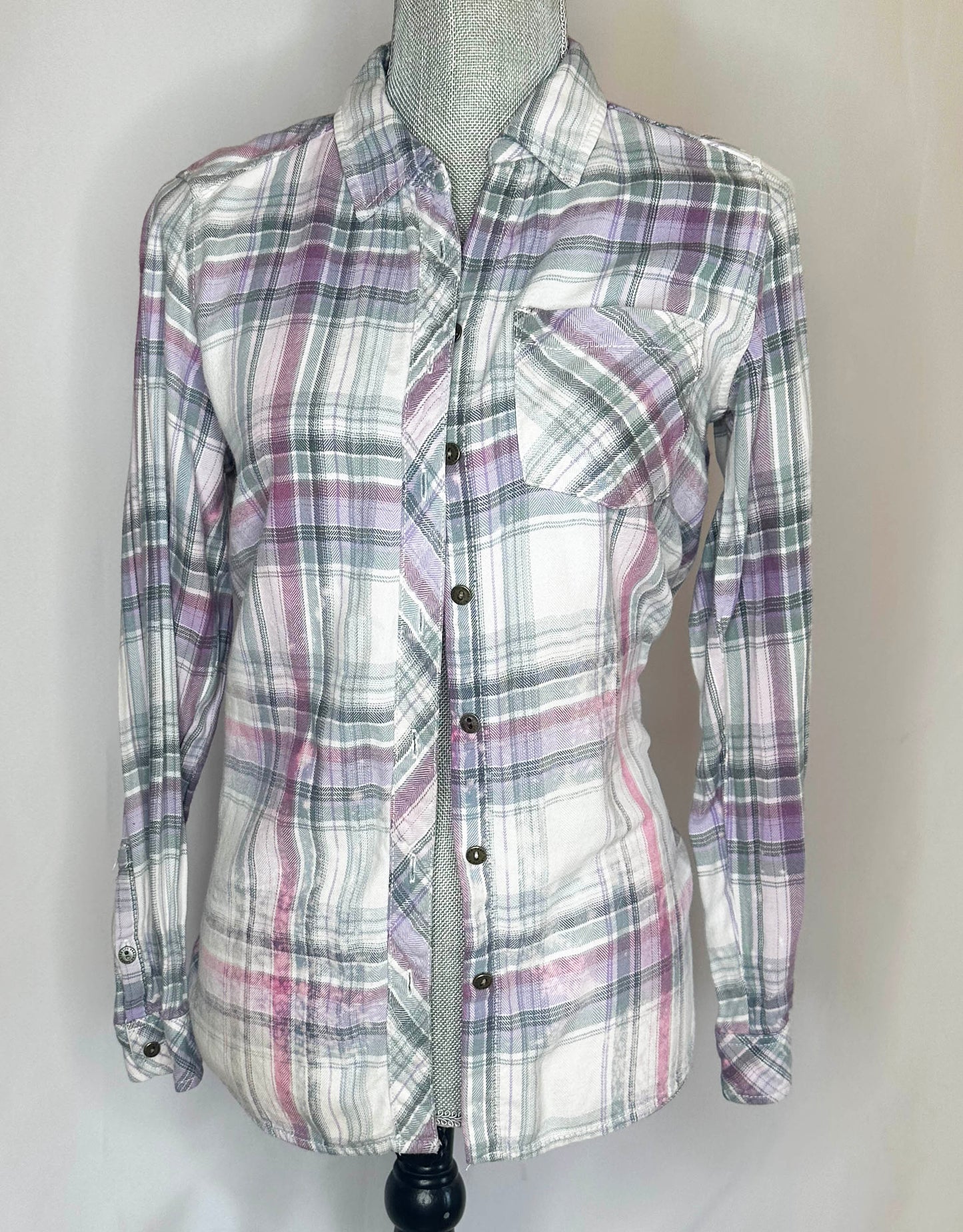 "Coors Rodeo" Womens Flannel Front Side featuring button up design and left side open pocket.