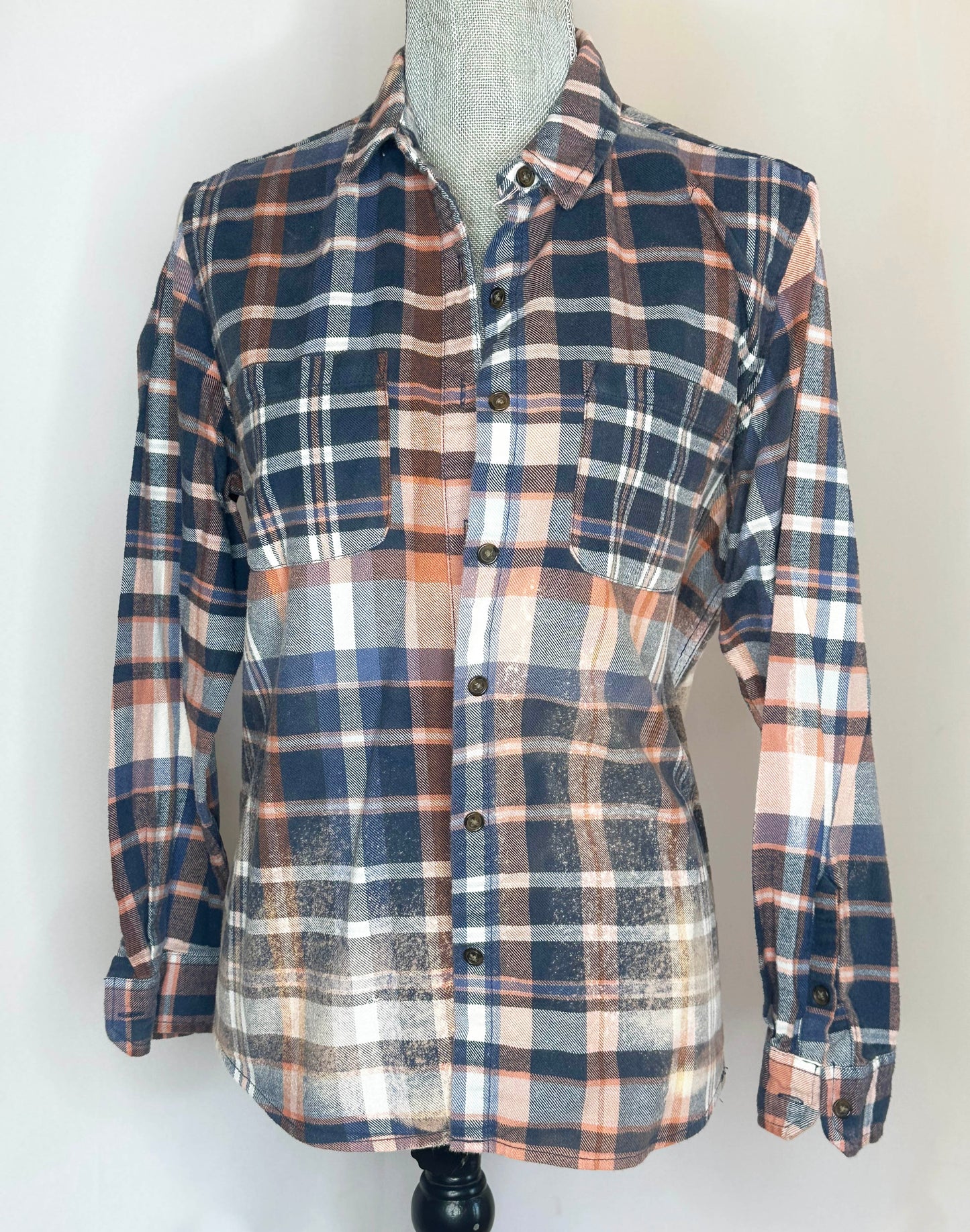"Howdy" Women's Flannel Front Side View - Plaid Design