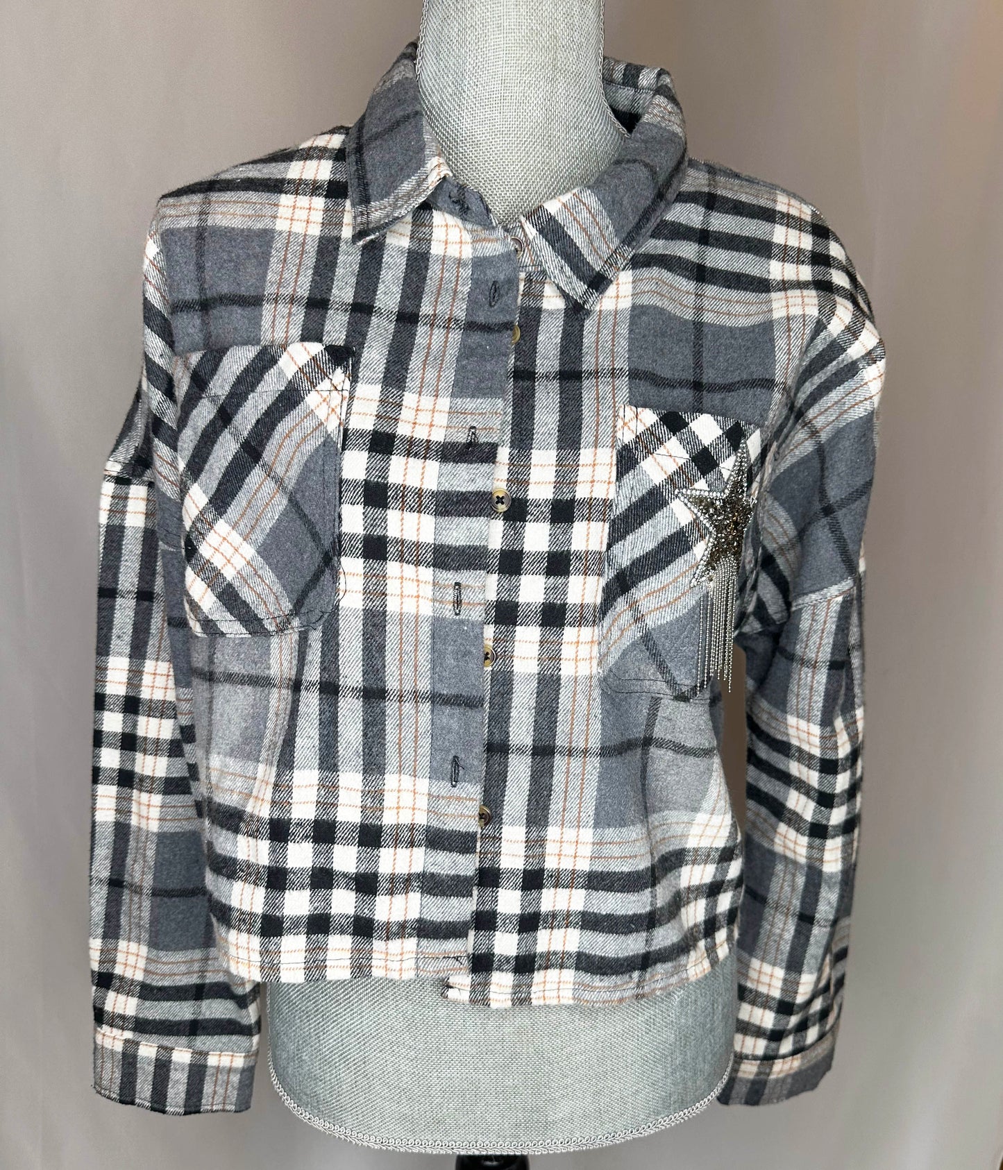 "Howdy" Womens Star Flannel Front Side