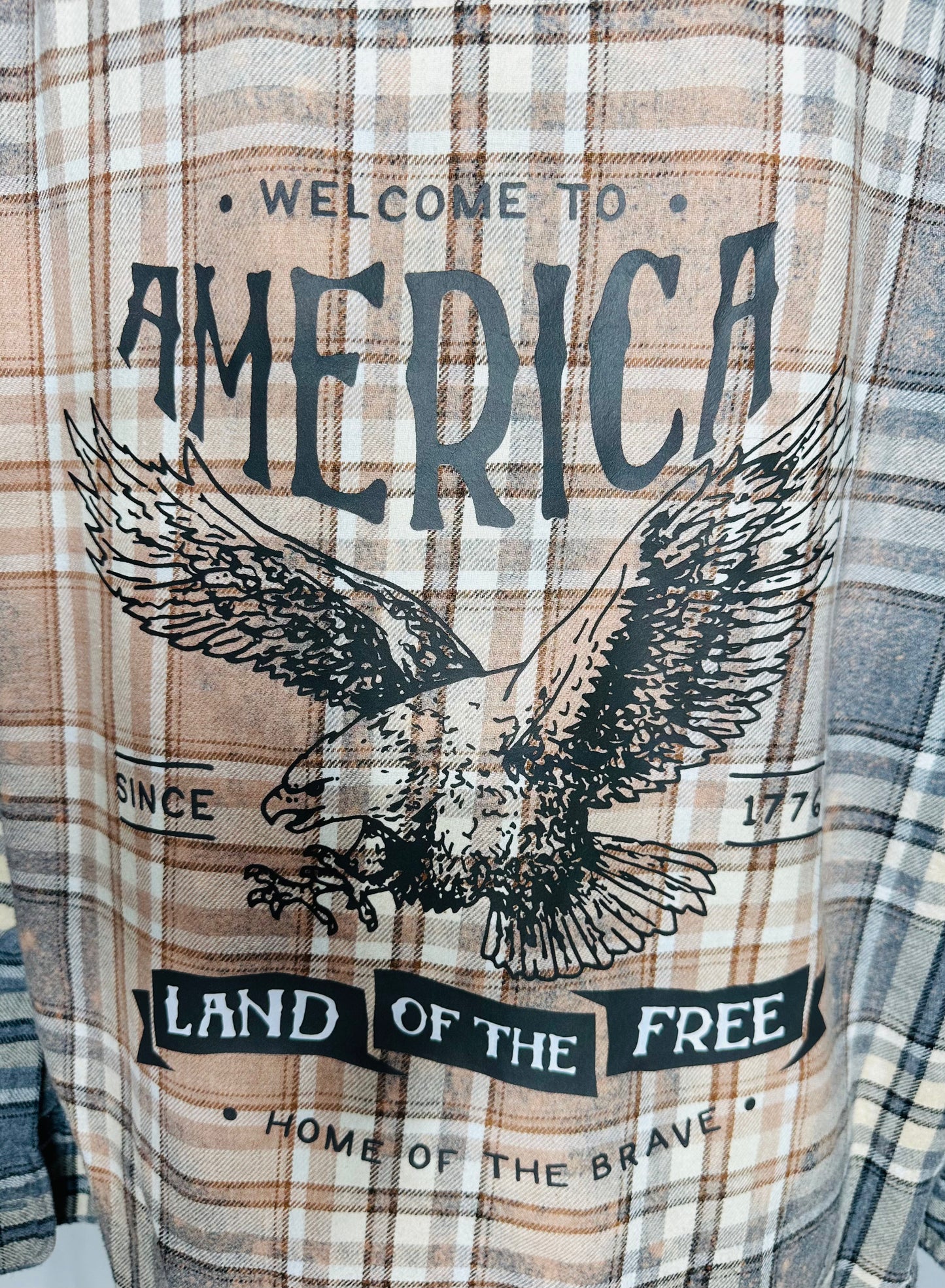 "Welcome to America" Women's Flannel