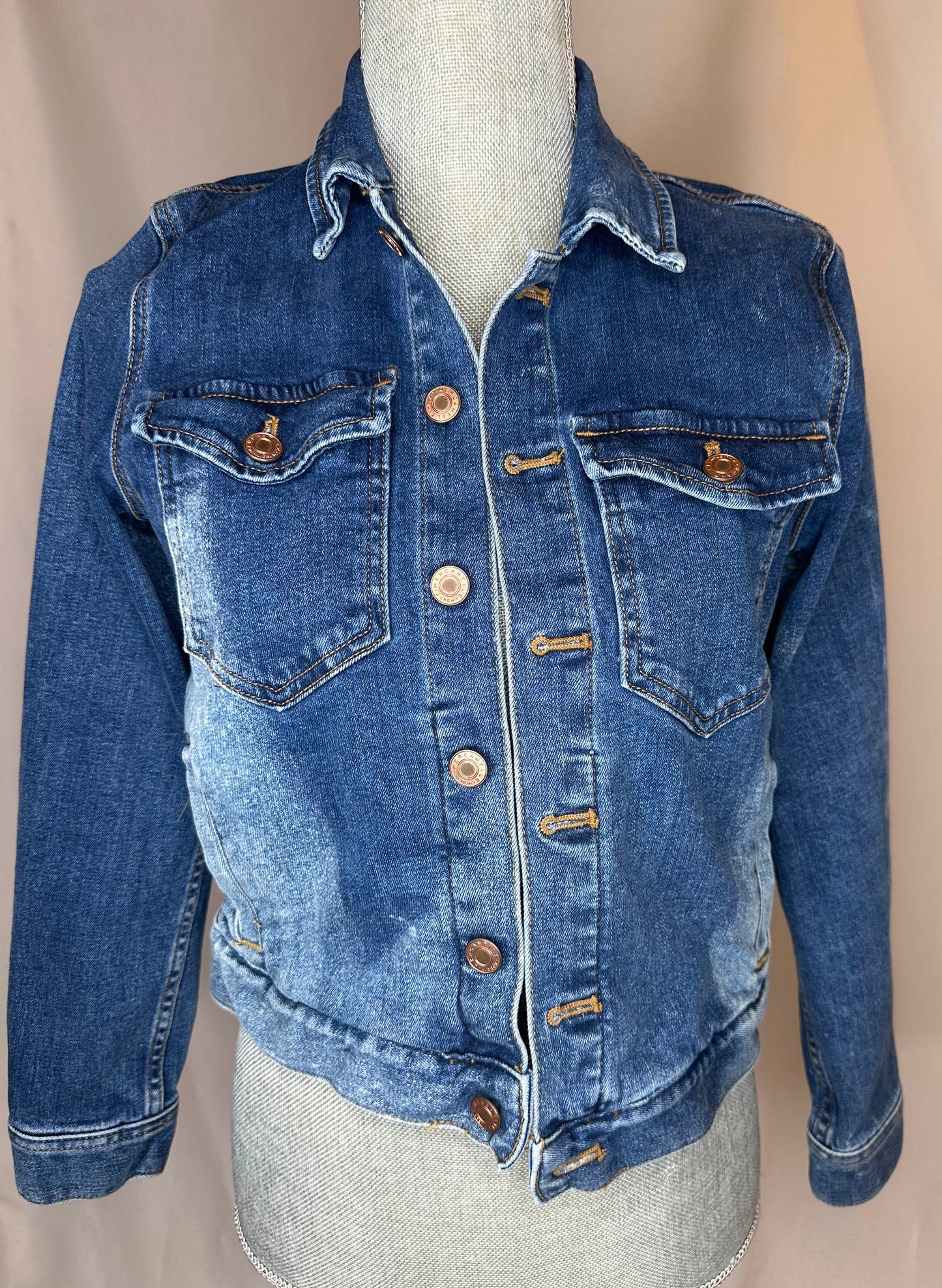 Full Crystal Elite Womens Denim Jacket