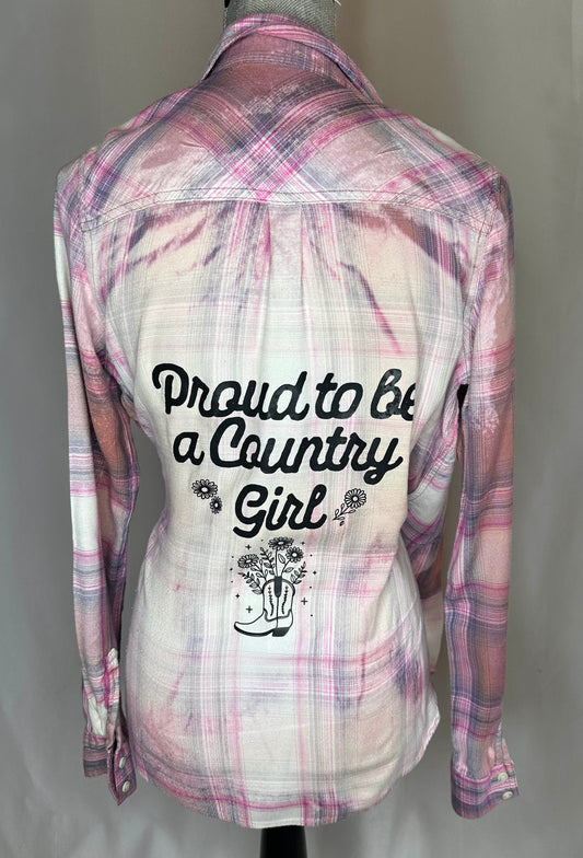 "Proud to be a country girl" Women's Flannel