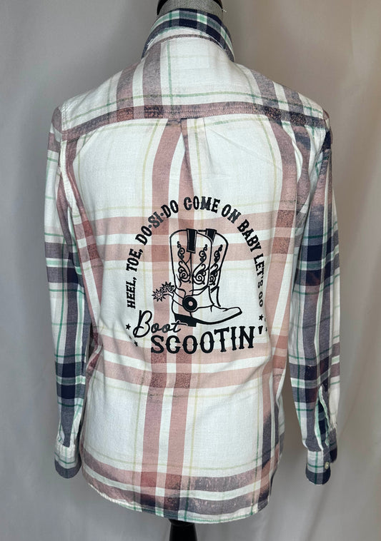 "Boot Scootin'" Women's Flannel Back Side