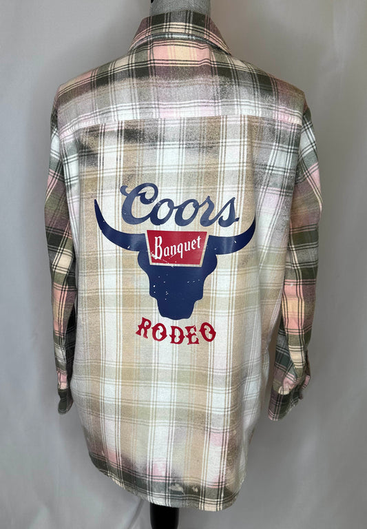 "Coors Rodeo" Women's Flannel Back Side