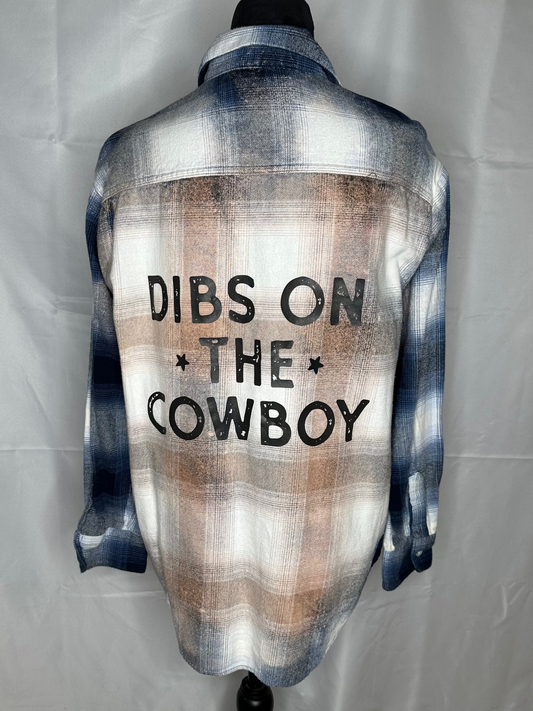 "Dibs on the cowboy" Women's Flannel