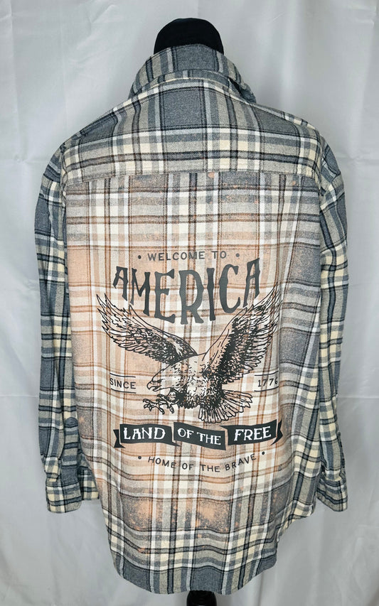 "Welcome to America" Women's Flannel